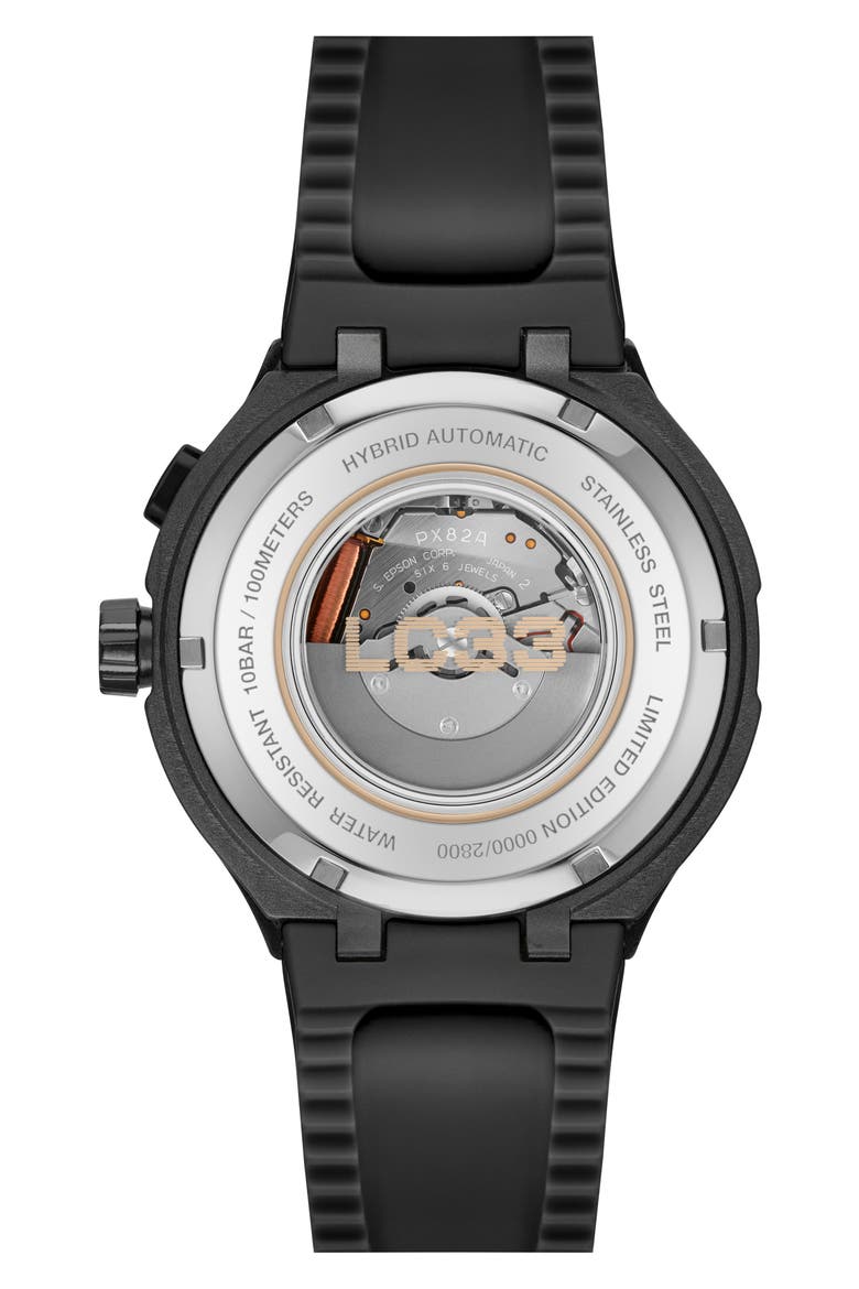 Con LC33 Hybrid Silicone Strap Watch, 44mm (Men) | Nordstrom