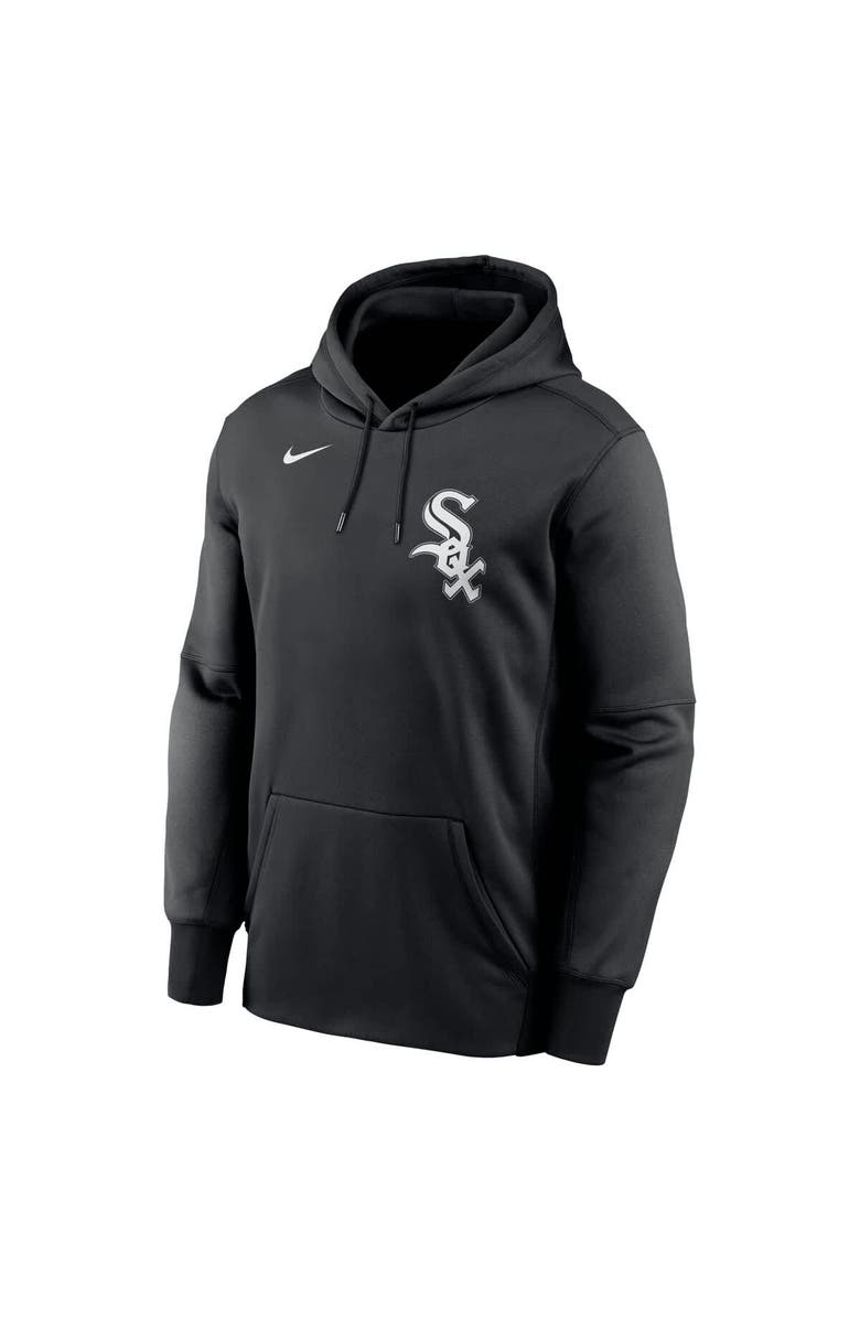 Nike Men's Nike Black Chicago White Sox Wordmark Therma Performance Pullover Hoodie, Alternate, color,