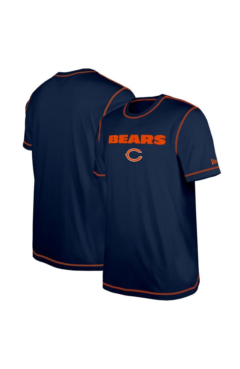 New Era Men's New Era  Navy Chicago Bears Third Down Puff Print T-Shirt, Main, color, Navy