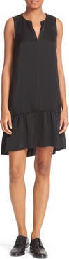 ATM Anthony Thomas Melillo Satin Ruffle Hem Dress