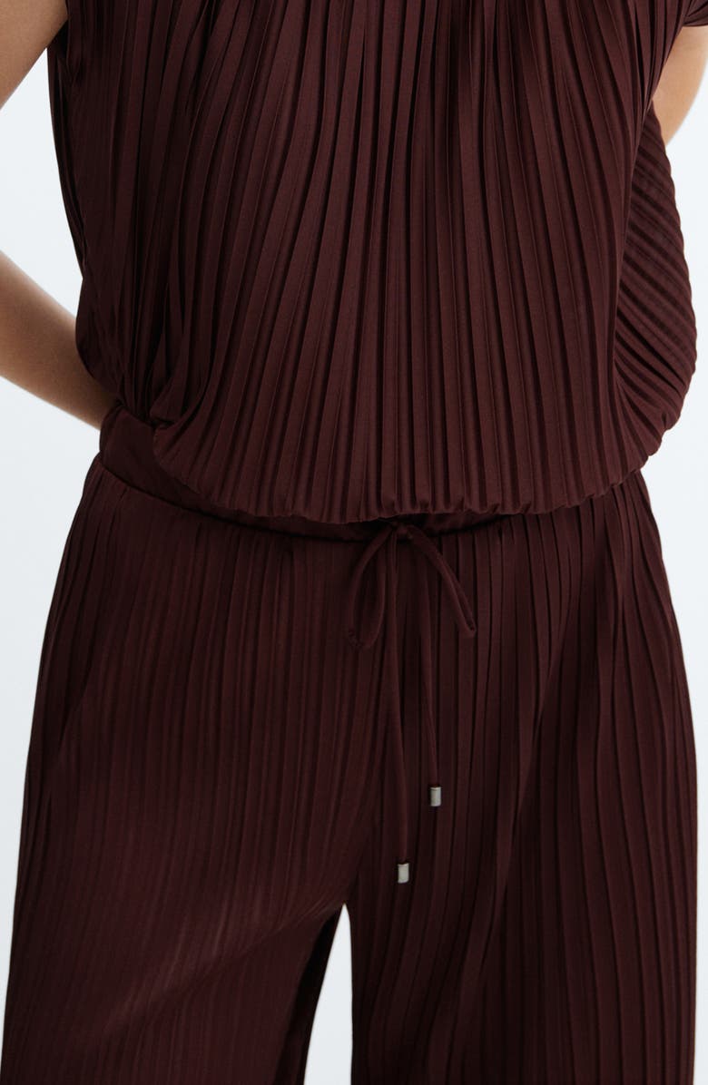 MANGO Forest Pleated Straight Leg Drawstring Pants, Alternate, color,