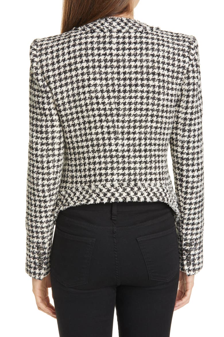 Shanti Houndstooth Jacket, Alternate, color, BLACK/ WHITE
