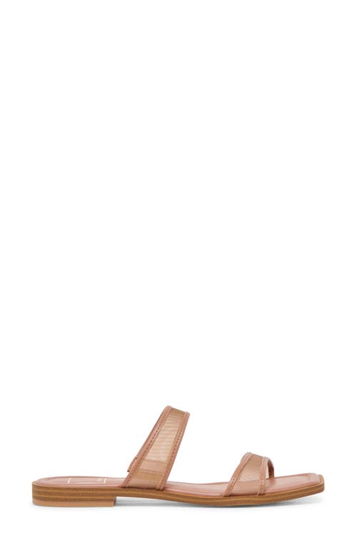 Dolce Vita Milany Womens Faux Leather Slip-on Strappy Sandals In Cider Mesh