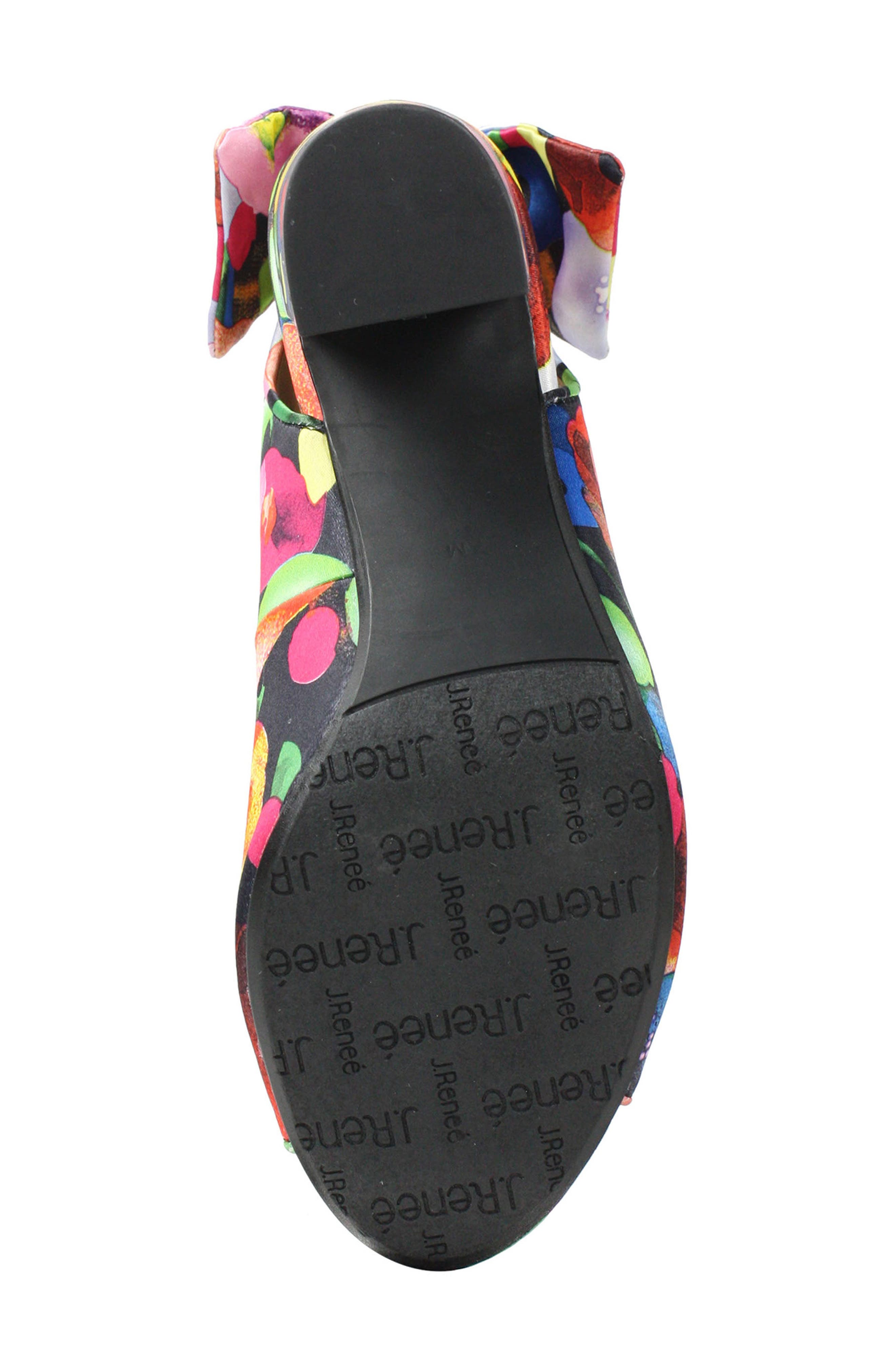 Brietta Bow Slingback Sandal, Alternate, color, BRIGHT FLORAL FABRIC