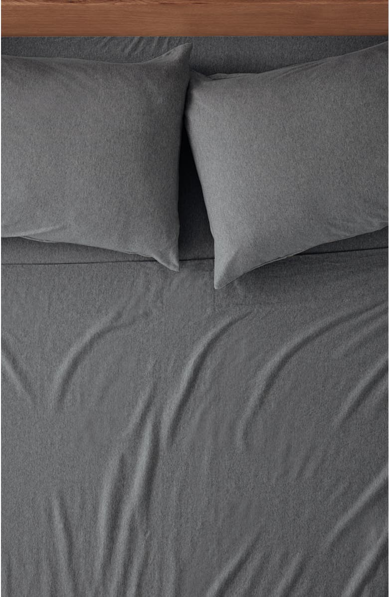 Pact Organic Cotton Organic Favorite Tee Jersey Fitted Sheet, Alternate, color, Medium Grey Heather