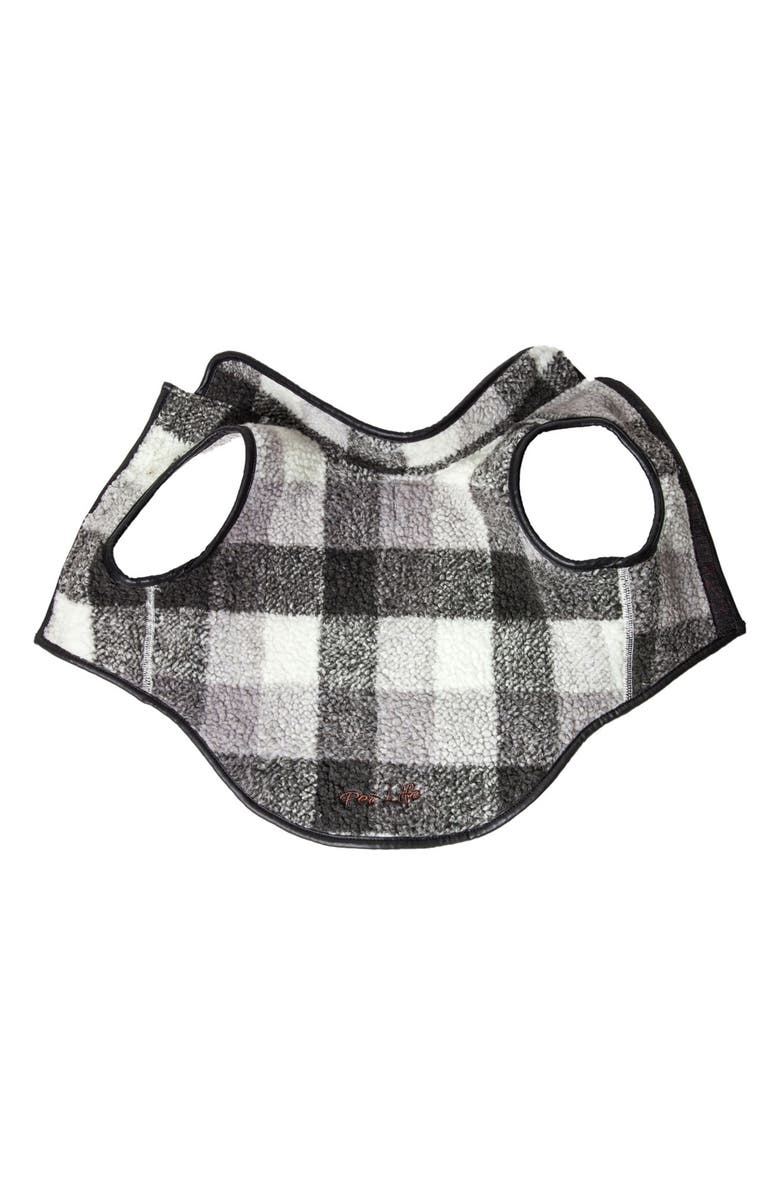 PET LIFE Black Boxer Classical Plaid Insulated Dog Coat, Alternate, color,