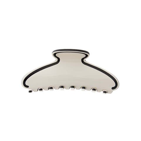 Two Tone Rimmed Acetate Claw Clip