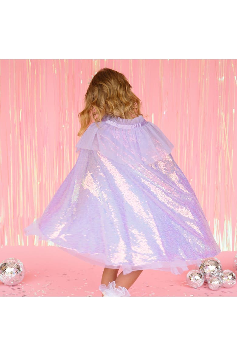 Sequin Cape, Alternate, color, Lavender