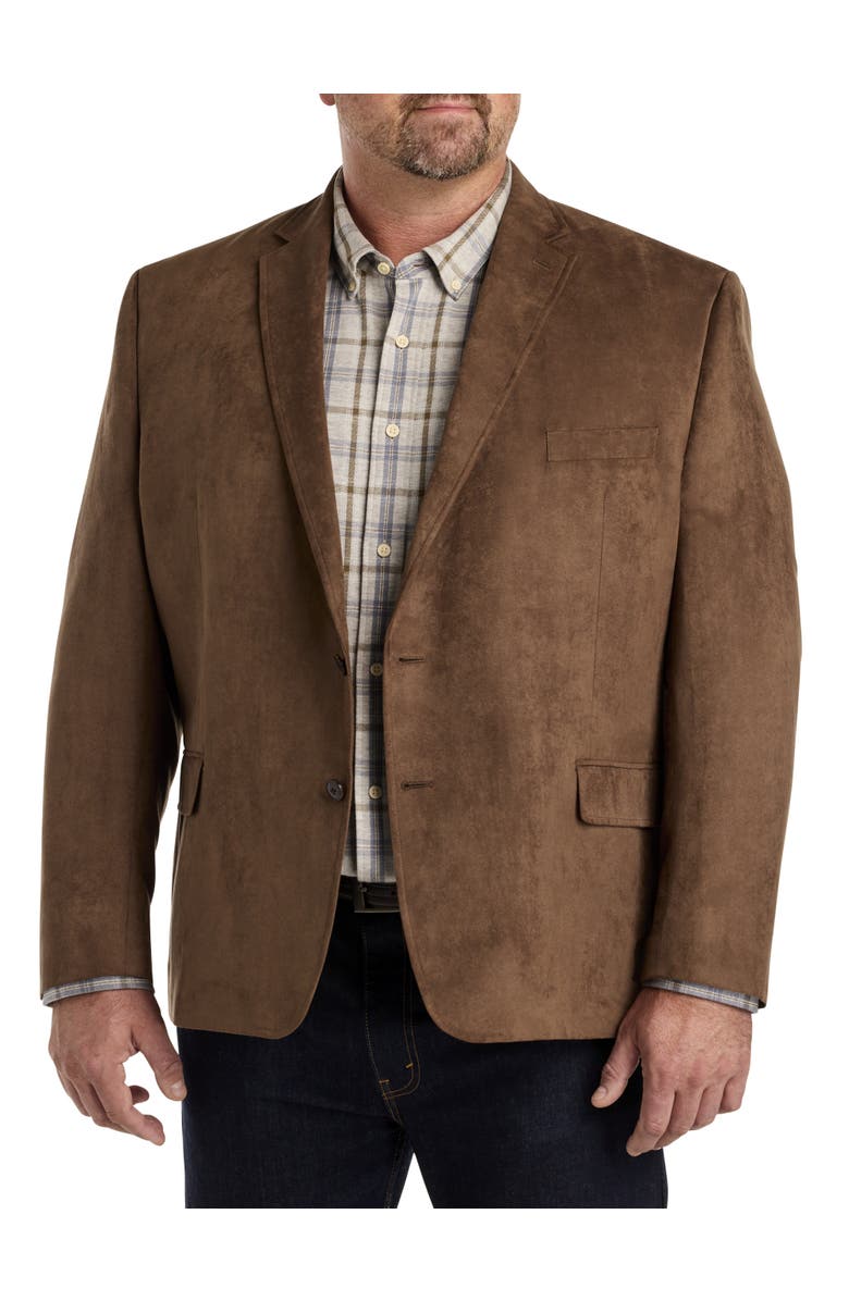 Michael Kors Faux-Suede Sport Coat, Main, color, Camel
