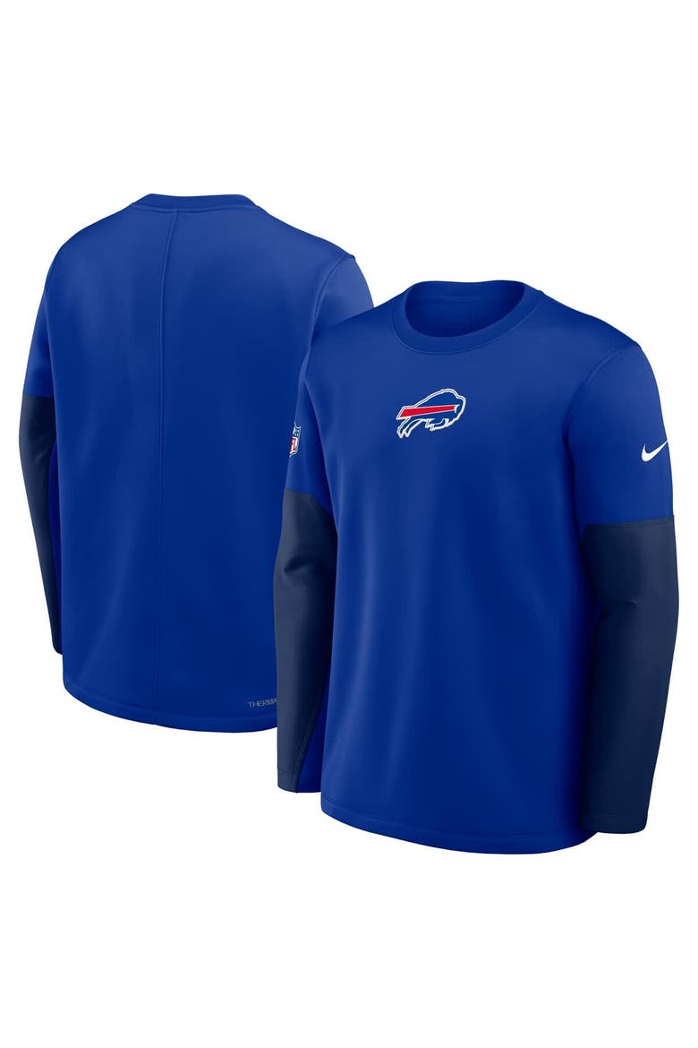 Men's Nike Royal Buffalo Bills Sideline Coach Therma-FIT Long Sleeve T-Shirt, Alternate, color, Royal