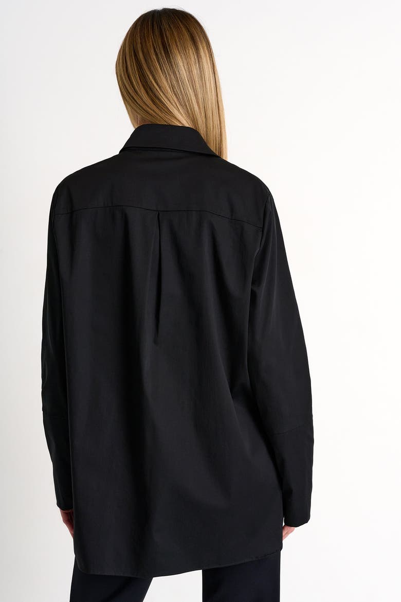 Poplin Shirt Tunic, Alternate, color, Black