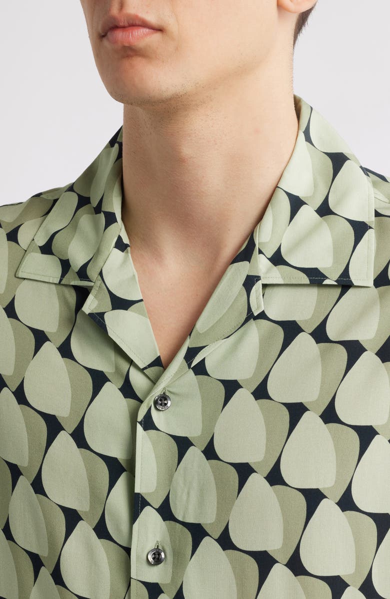 HUGO Espino Relaxed Camp Shirt, Alternate, color, Open Green