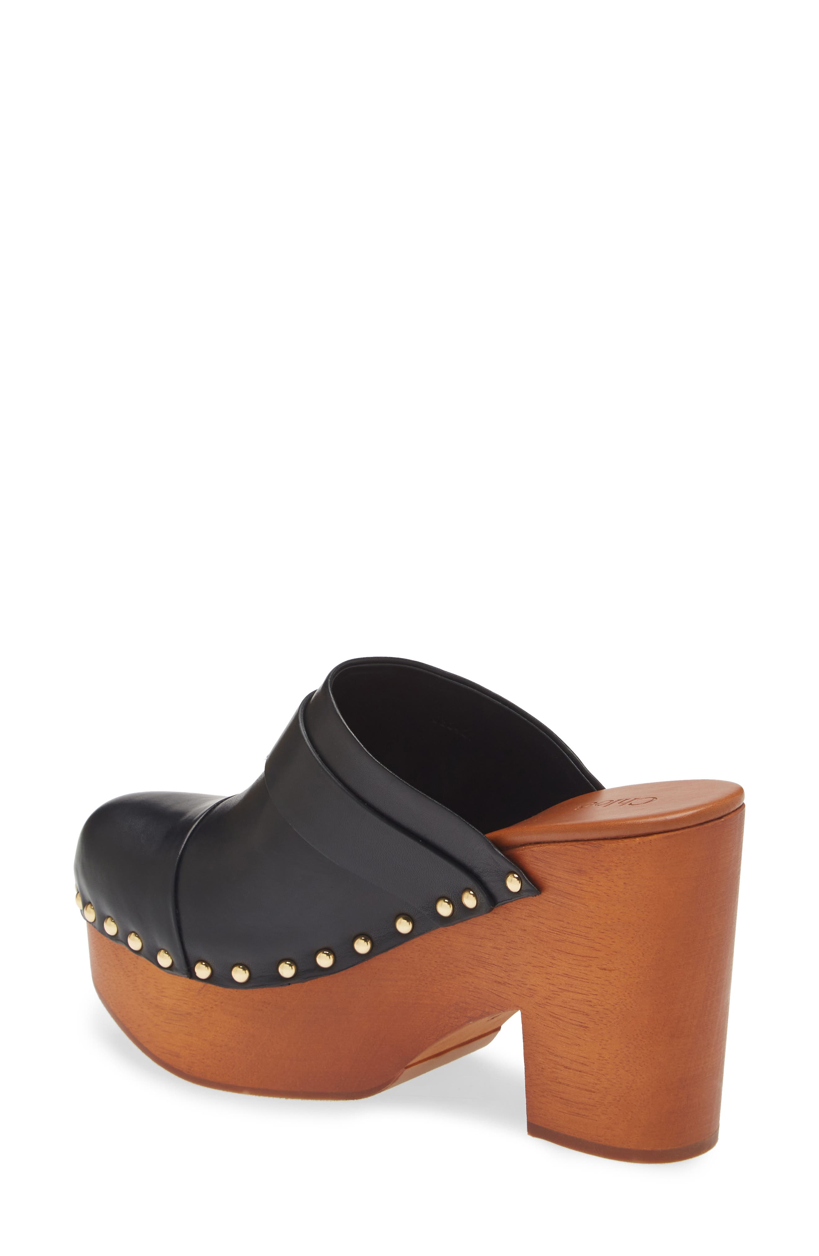 Chloé Jeanette Platform Clog, Alternate, color, 001 Black