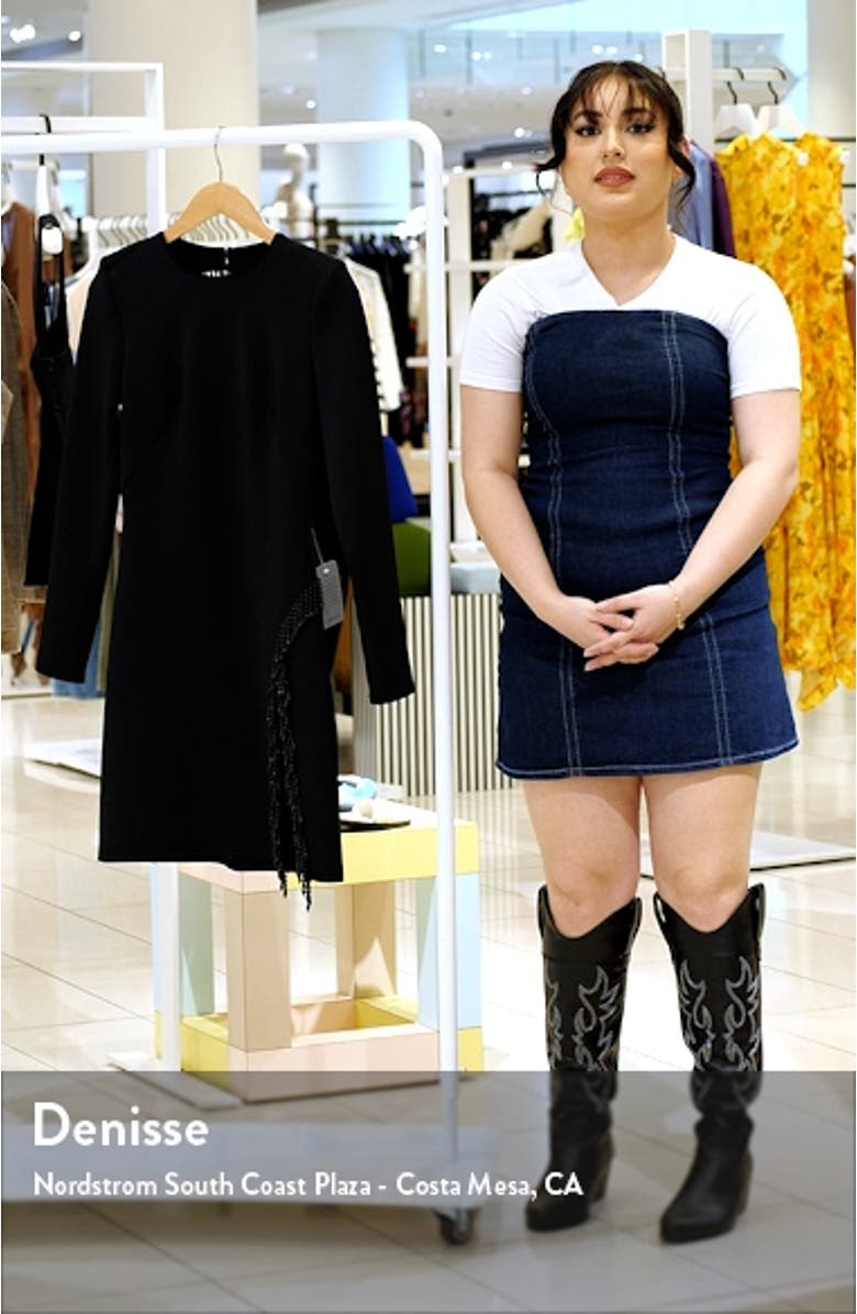 Open Back Long Sleeve Cocktail Minidress, sales video thumbnail