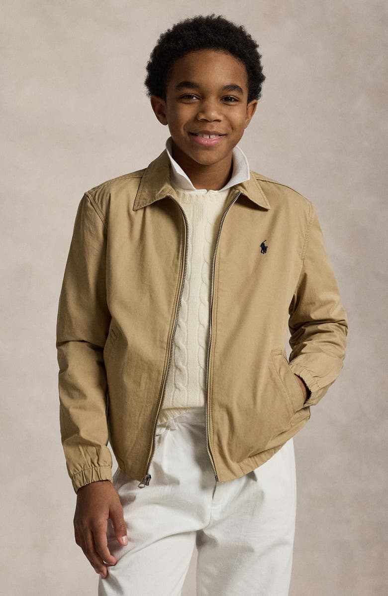 Polo Ralph Lauren Bayport Cotton Poplin Jacket, Alternate, color, Cafe Tan