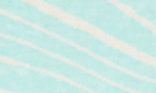 Nordstrom Rack Sunrise Stripe Fringed Cotton Terry Cloth Beach Towel In Blue Aqua