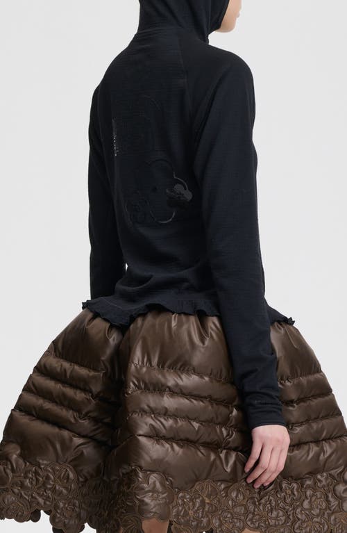 Cecilie Bahnsen X The North Face Dotknit Hooded Baselayer In Black