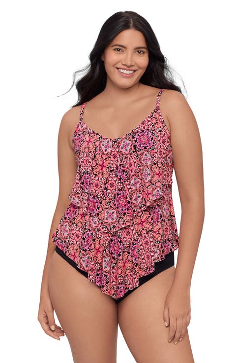 Ronnie 2 Tier Ruffle Tankini Swimsuit Top