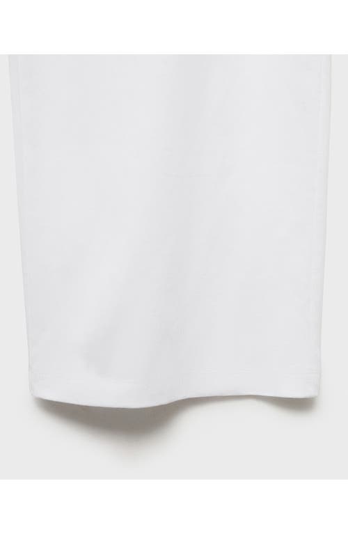 Mango Cotton Pajama Pants In White
