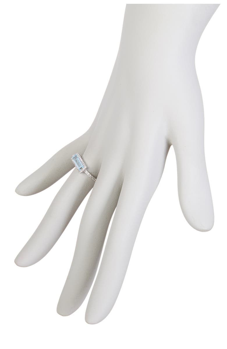 DELMAR Sterling Silver Blue Topaz & Sky White Sapphire Ring, Alternate, color, Blue