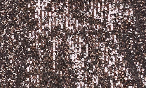 Karen Kane Sequin V-neck Top In Brown