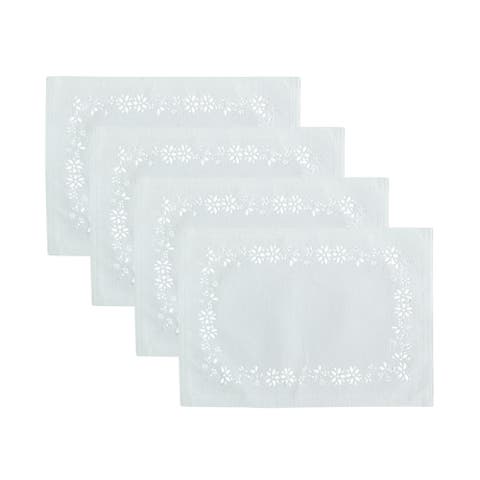Poinsettia Noel Laser Cut Placemats Set of 4