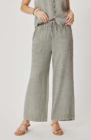 Splendid Ava Cotton Gauze Drawstring Pants