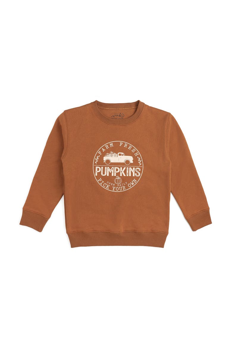Farm Fresh Pumpkins Sweatshirt, Main, color, Burnt Orange