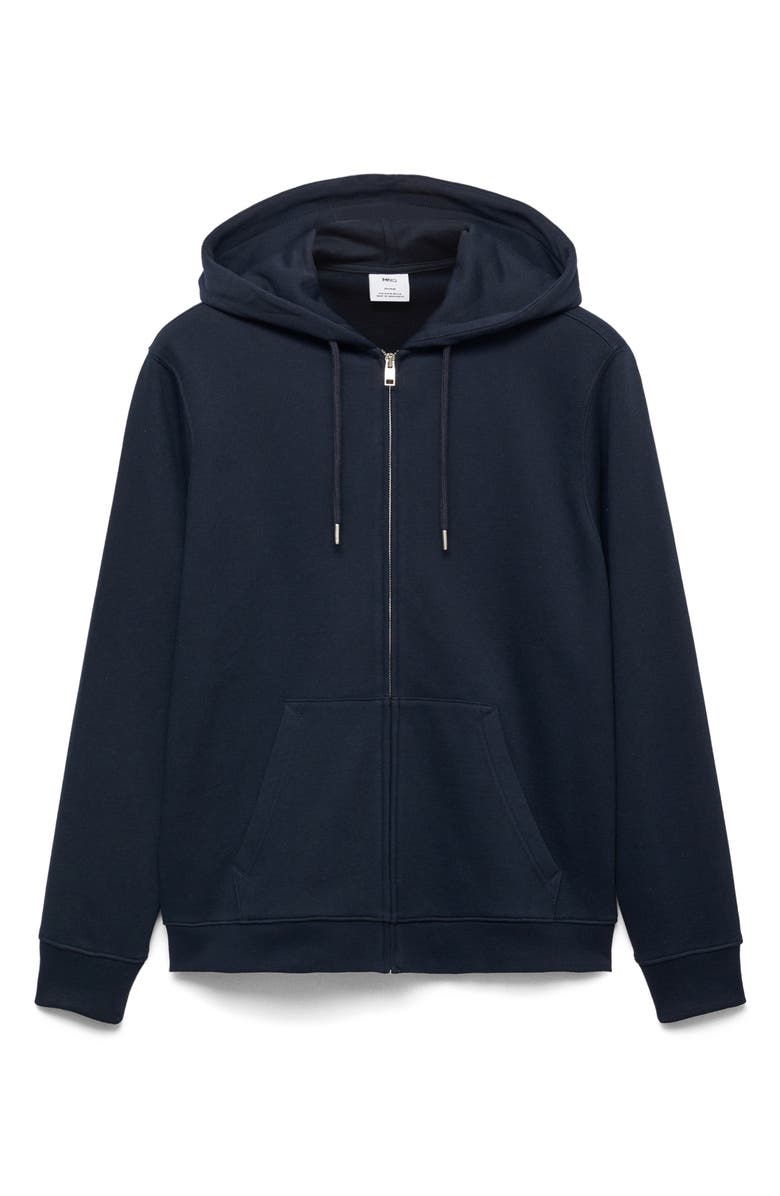 MANGO Cotton Blend Zip Hoodie, Alternate, color, 