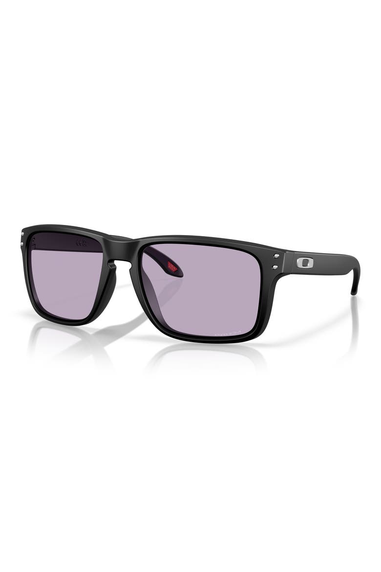 61mm Prizm™ Polarized Rectangular Sunglasses, Alternate, color, MATTE BLACK