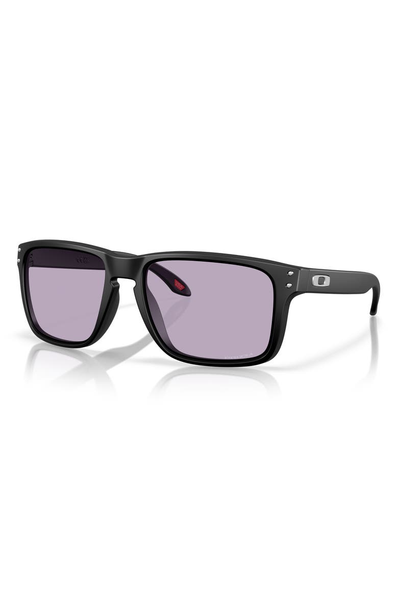 Oakley 61mm Prizm<sup>™</sup> Polarized Rectangular Sunglasses, Alternate, color, Matte Black