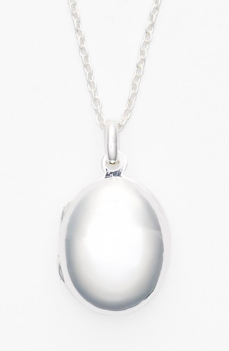 Argento Vivo Sterling Silver Argento Vivo Oval Locket Necklace, Main, color, 