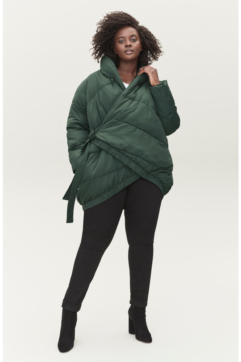 Kanda Puffer Coat, Alternate, color, HUNTER GREEN