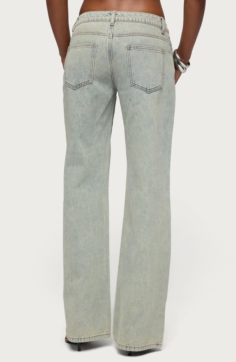 EDIKTED Magda Acid Wash Wide Leg Jeans, Alternate, color, 