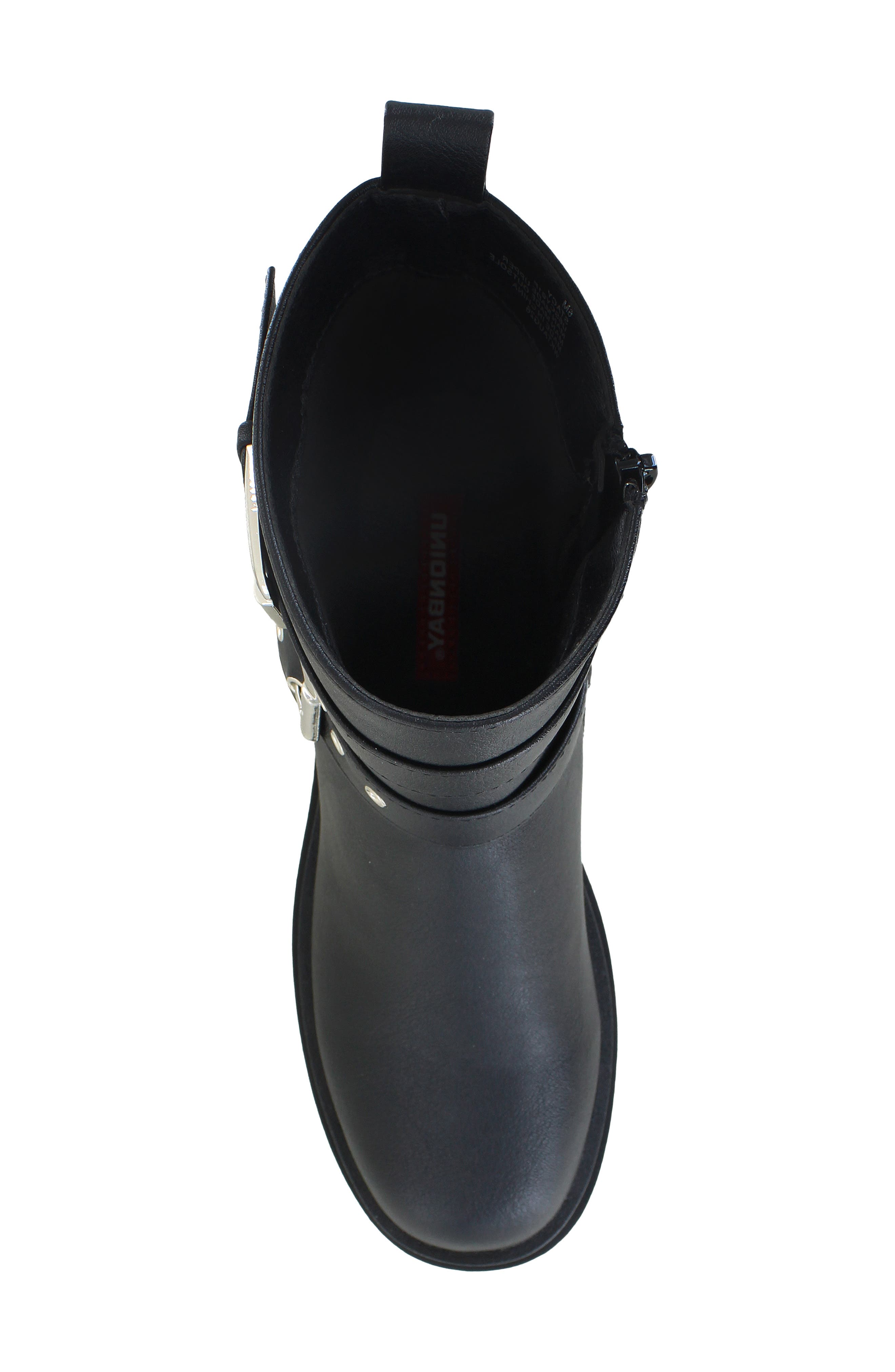 Stacy Faux Leather Combat Boot, Alternate, color, BLACK