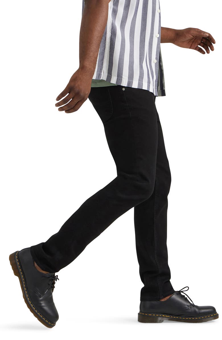 Lee Rider Stretch Slim Straight Leg Jeans, Alternate, color, Clean Black