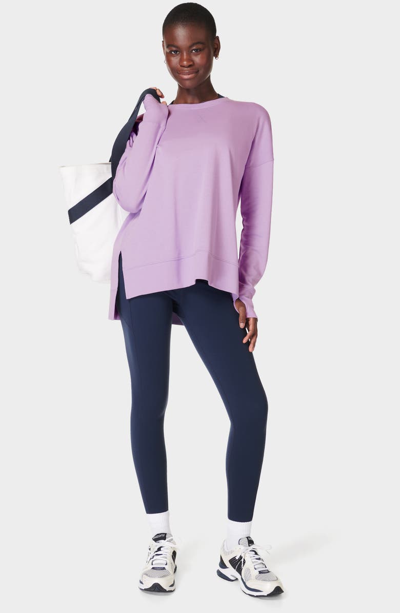 Sweaty Betty After Class Sweatshirt, Alternate, color, Prism Purple