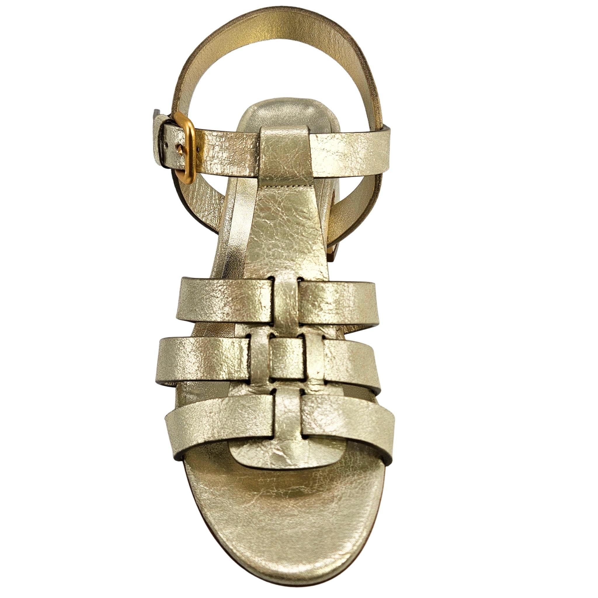 Metallic Gladiator Heel Sandal, Alternate, color, Gold