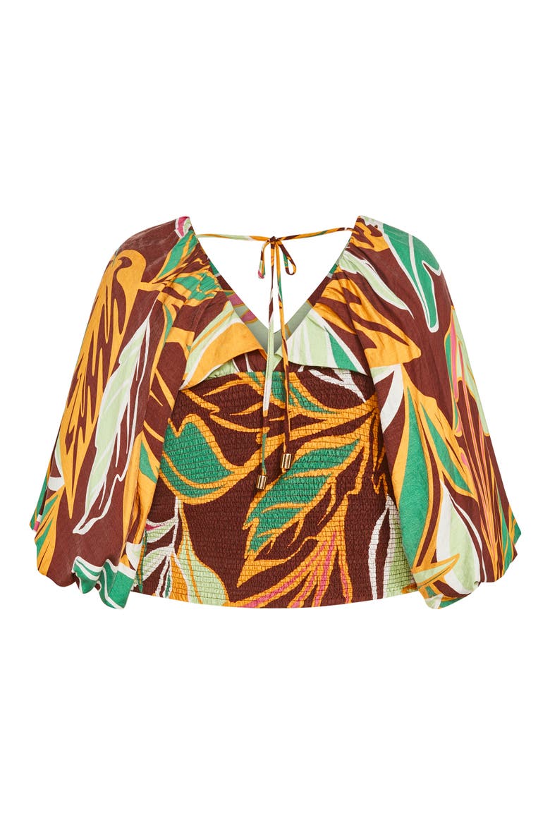 Petra Print Puff Sleeve Top, Alternate, color, ABSTRACT