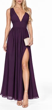 Love By Design Athen Plunging V-Neck Maxi Dress