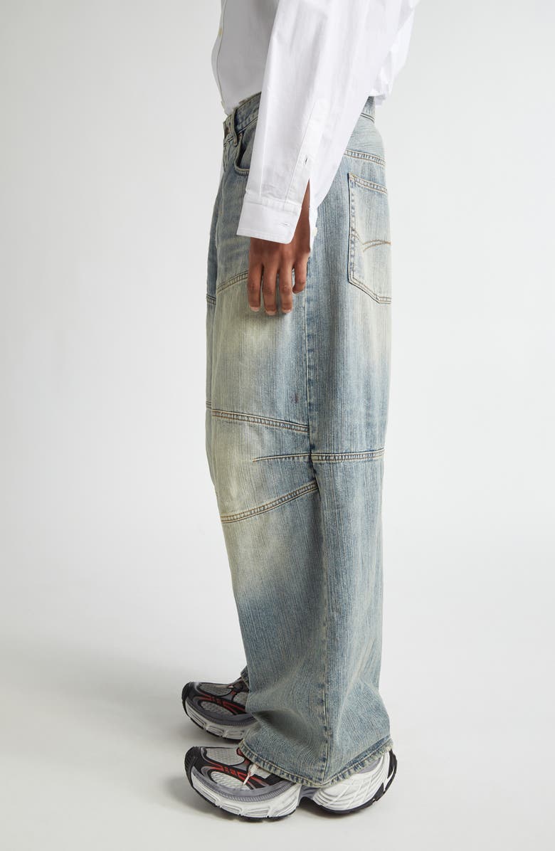 Balenciaga George V Baggy Jeans, Alternate, color, 5760 Stained