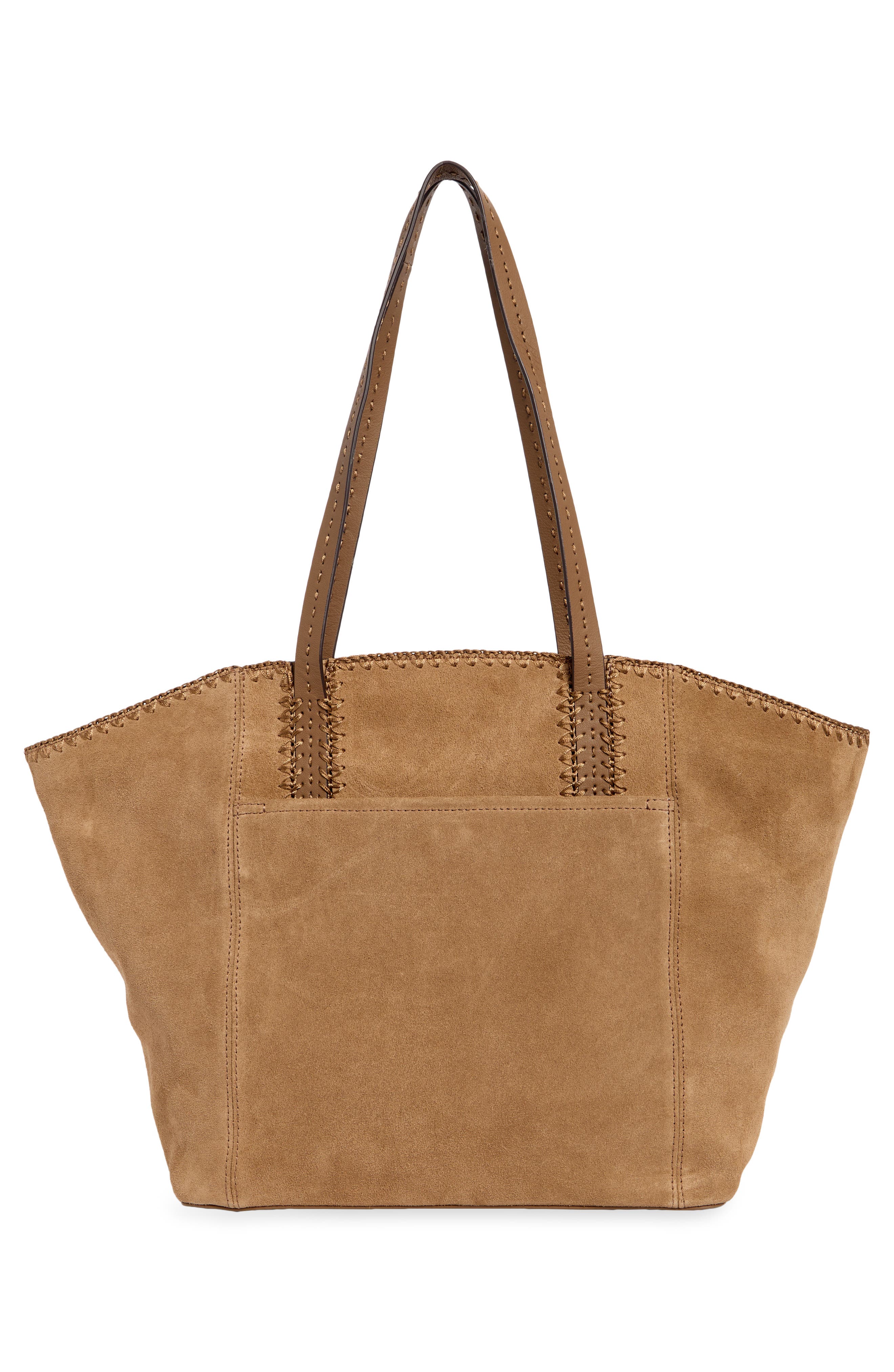 Paradise Leather Tote, Alternate, color, COFFEE SUEDE