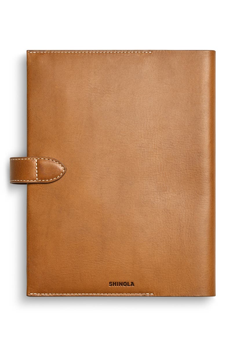Shinola Snap Vachetta Leather Journal Cover, Alternate, color, Tan
