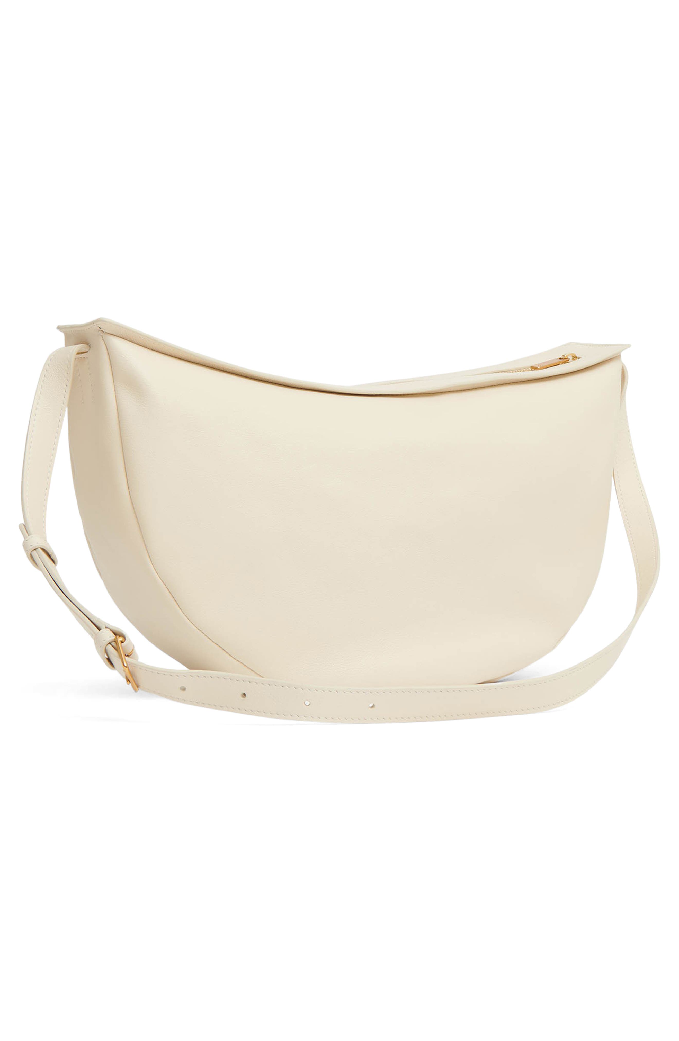 Mansur Gavriel Large Moon Leather Sling Bag, Alternate, color, Jasmine