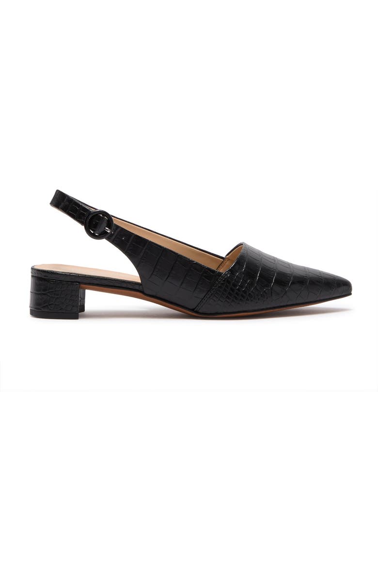 Franco Sarto Vickie Croc Embossed Pointed Toe Slingback Pump, Alternate, color,