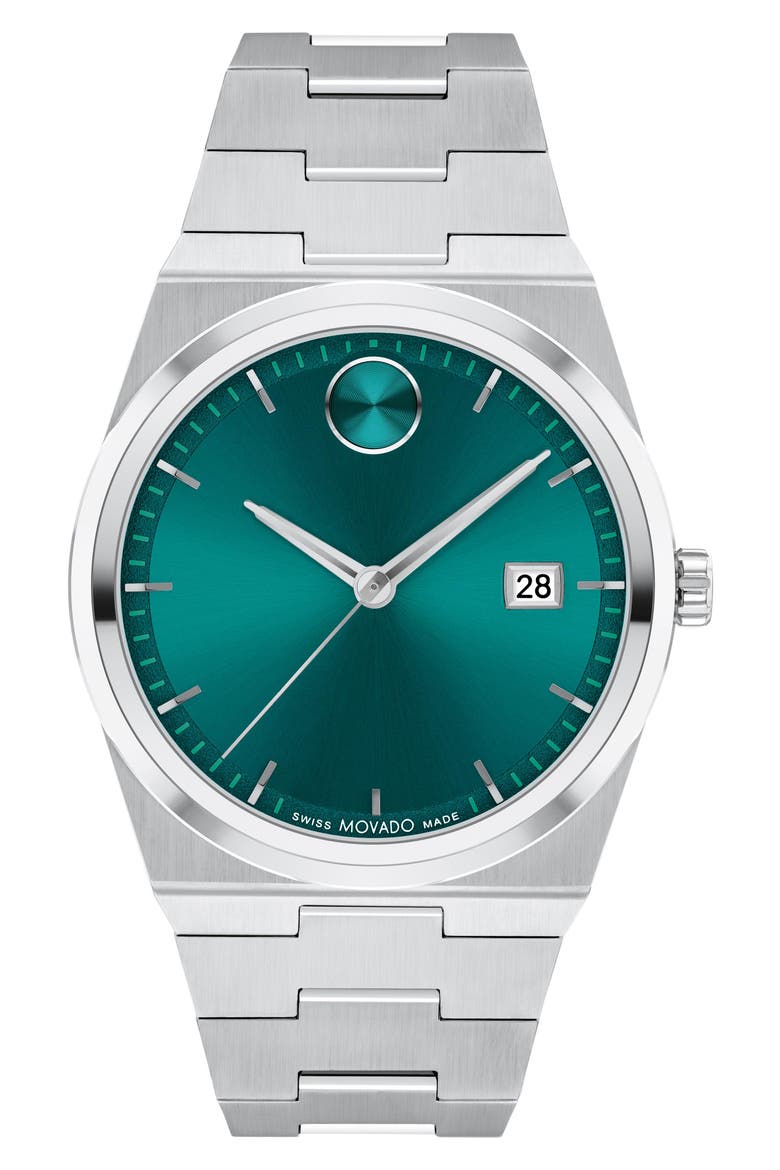Quest Bracelet Watch, 40mm, Main, color, GREEN/ SILVER