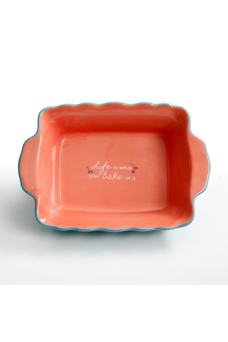 2 Piece Stoneware Bakeware Pan Set In Assorted Colors, Alternate, color, Blue