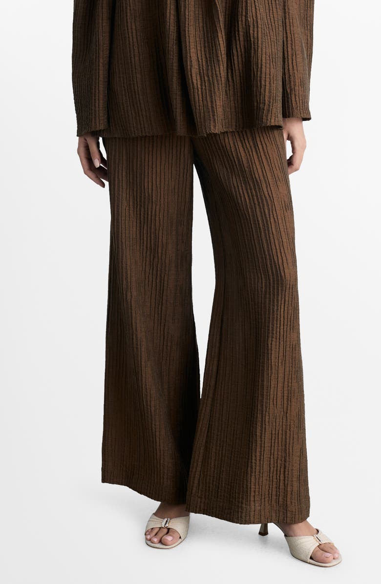 MANGO Textured Straight Leg Pants, Main, color, 