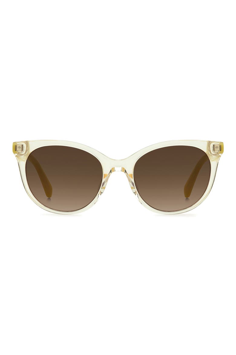 karlee 53mm gradient round sunglasses, Main, color, YELLOW