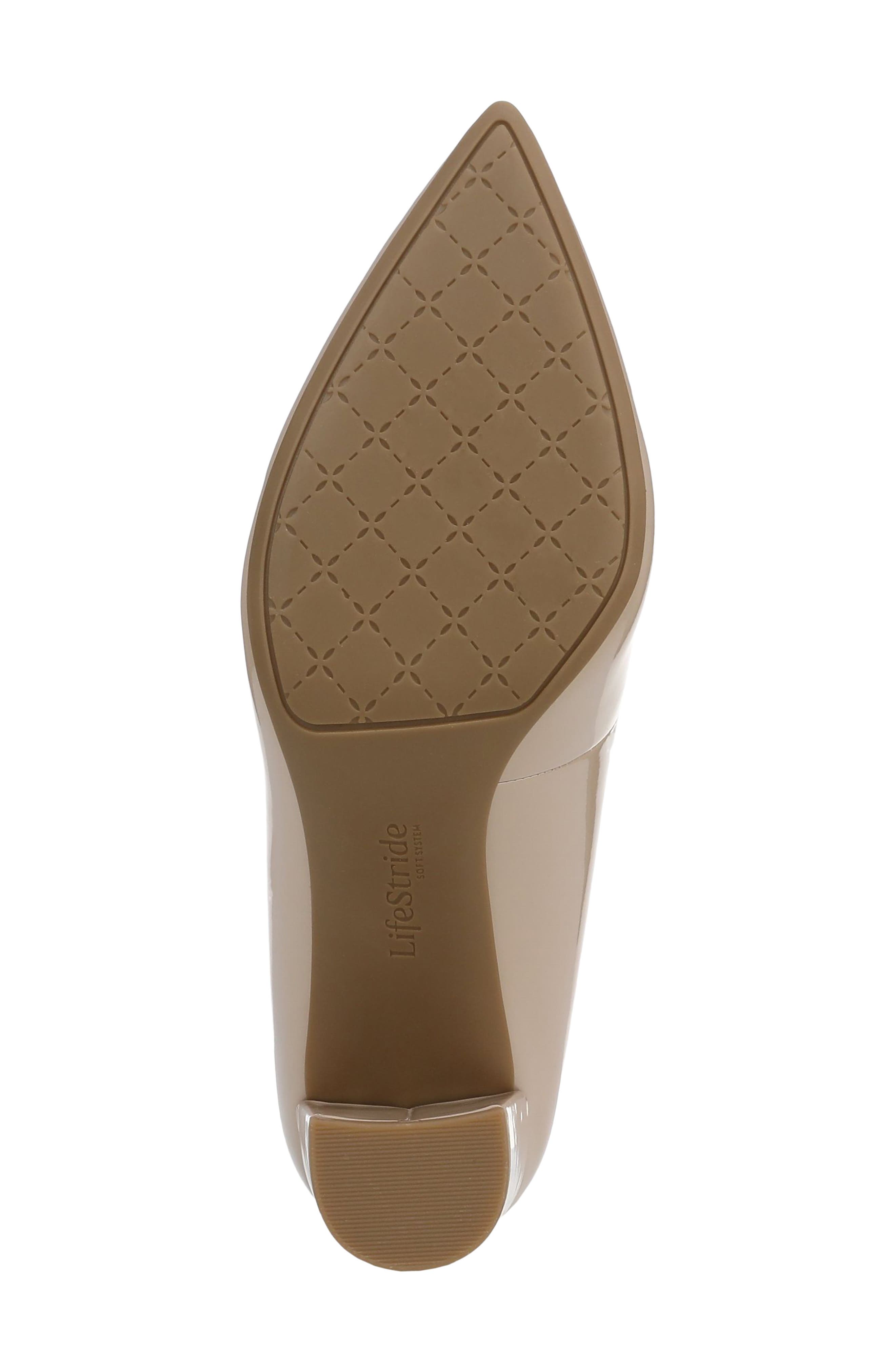 Rebecca Pointed Toe Pump, Alternate, color, TAUPE PATENT LEATHER